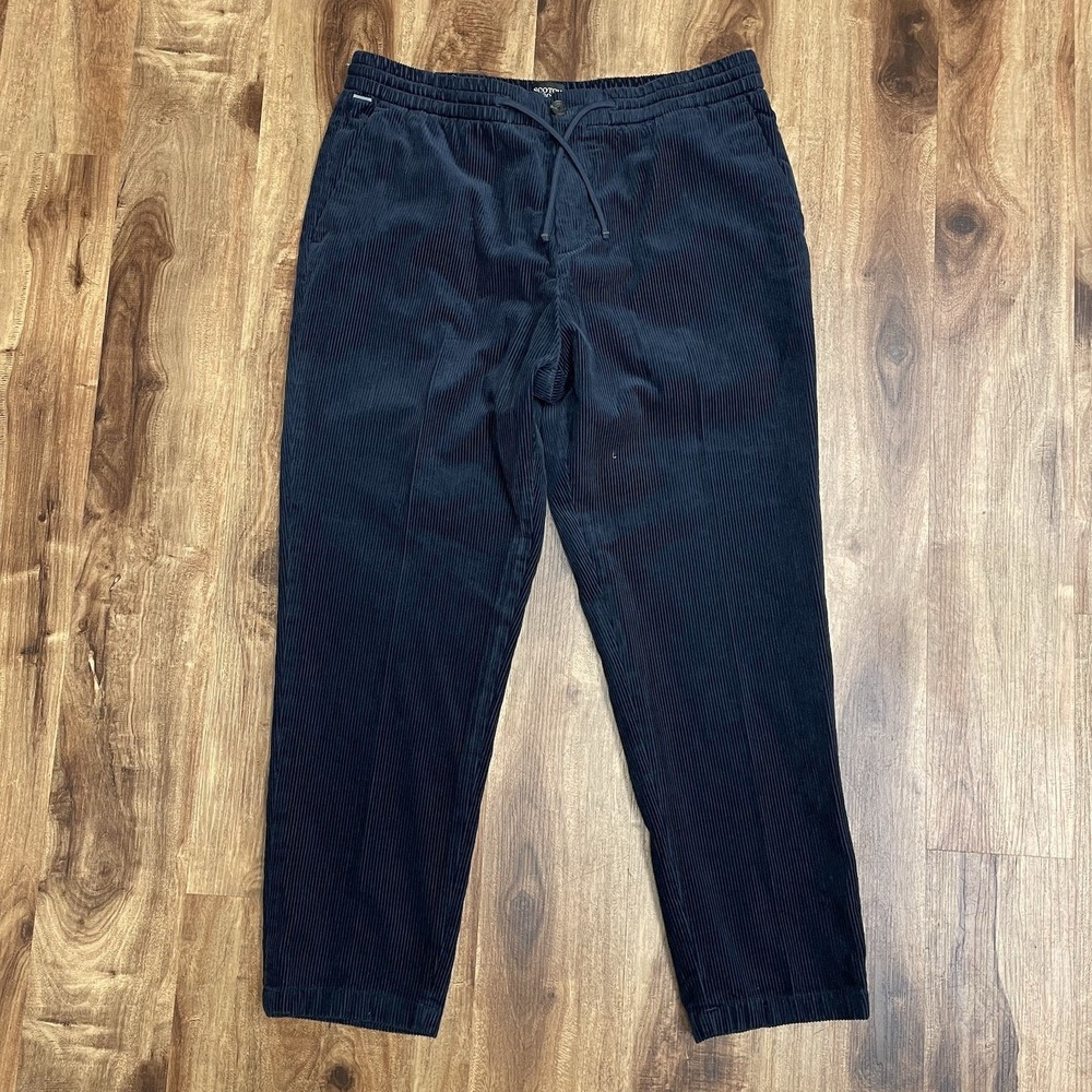 Scotch & Soda Fave Corduroy Jogger Pants Mens L Blue Loose Tapered Cotton
